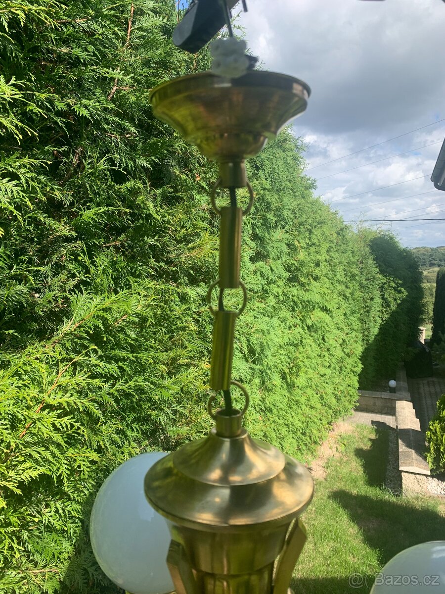 Mosazný starý lustr - 4