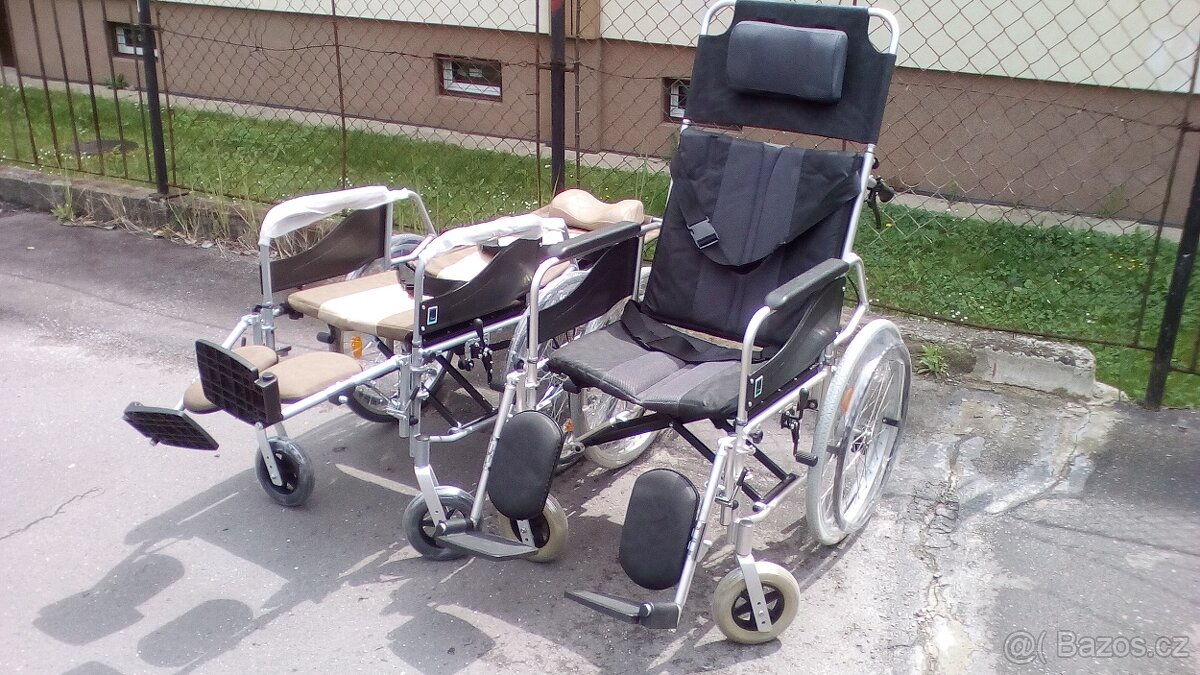 INVALIDNÍ VOZÍK-45 CM,POLOHOVACÍ 90°-ZASÍLÁM PO ČR - 4
