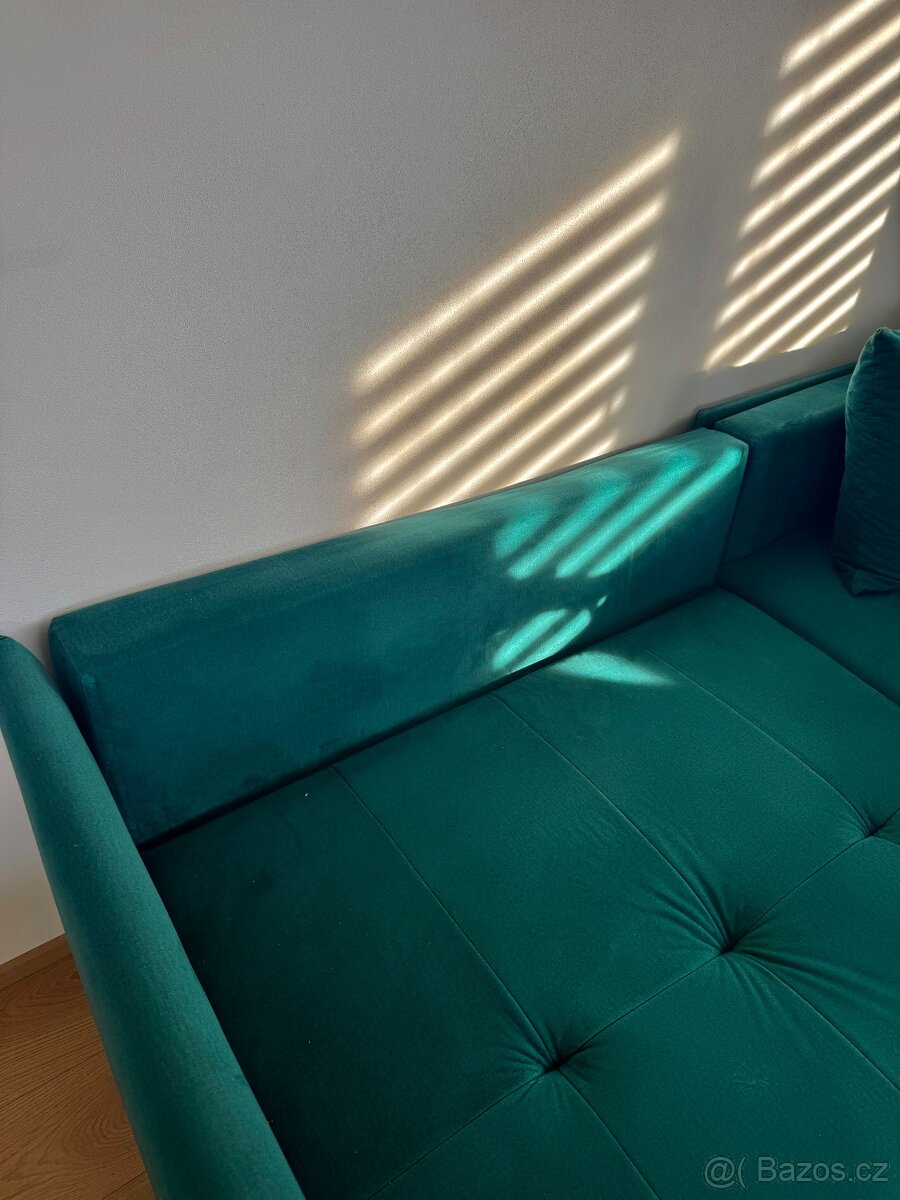 Sedací rohová souprava zelená - 4