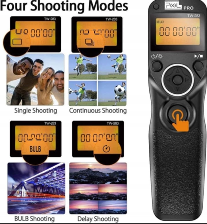 Bezdrátová časová spoušť Pixel TW-283, konektor DC0 NIKON - 4