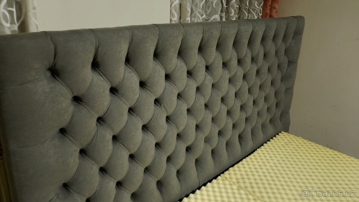 Moderní postel chestrfield - 4