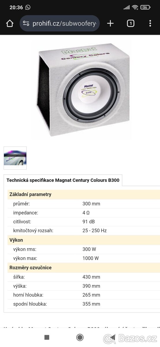 Subwoofer Magnat - 4