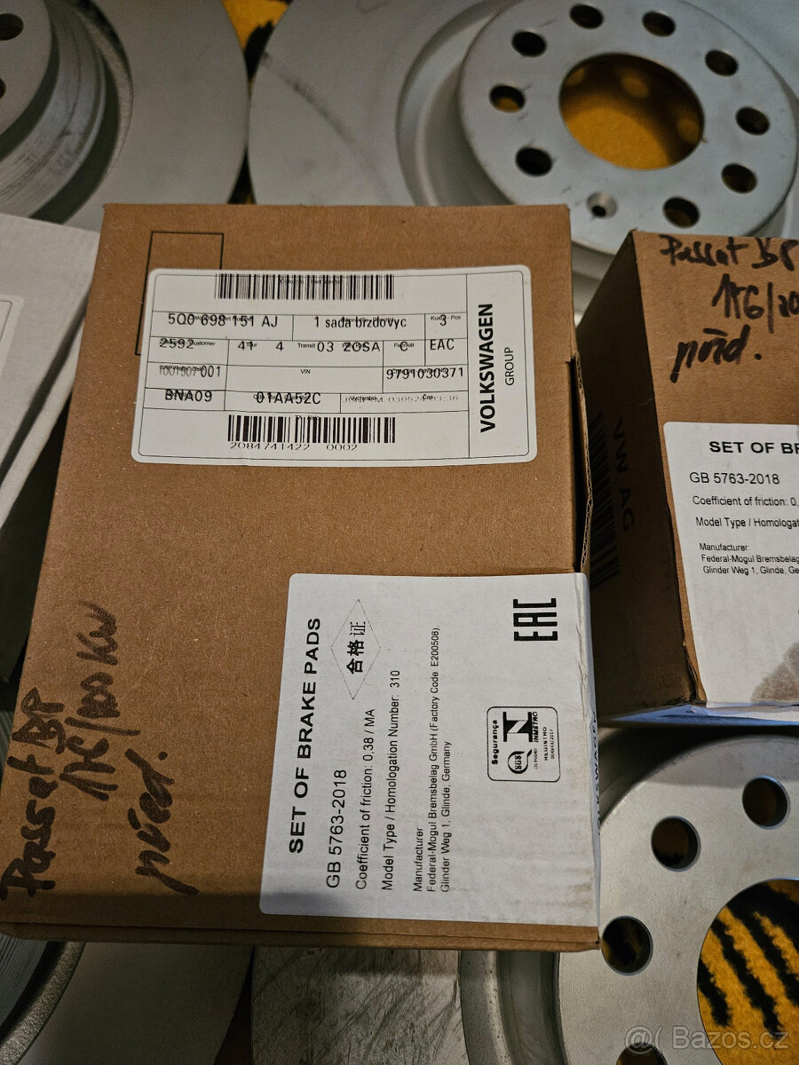 OE brzd. kotouče a OE brzd. desky Passat, Superb - nové - 4