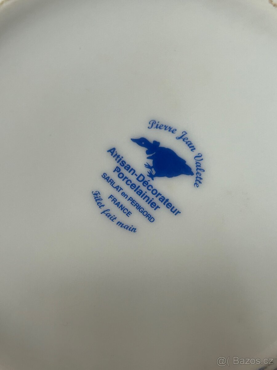 Porcelánový ručně malovaný džbánek Francie - 4