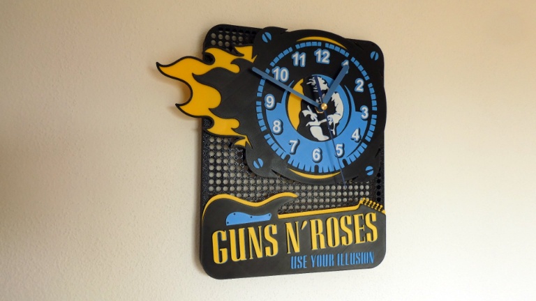 Nástěnné hodiny Hard 'n' Heavy 3D tisk - 4