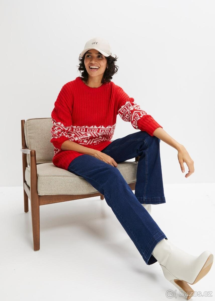 Delší zimní svetr 38/40 - 4