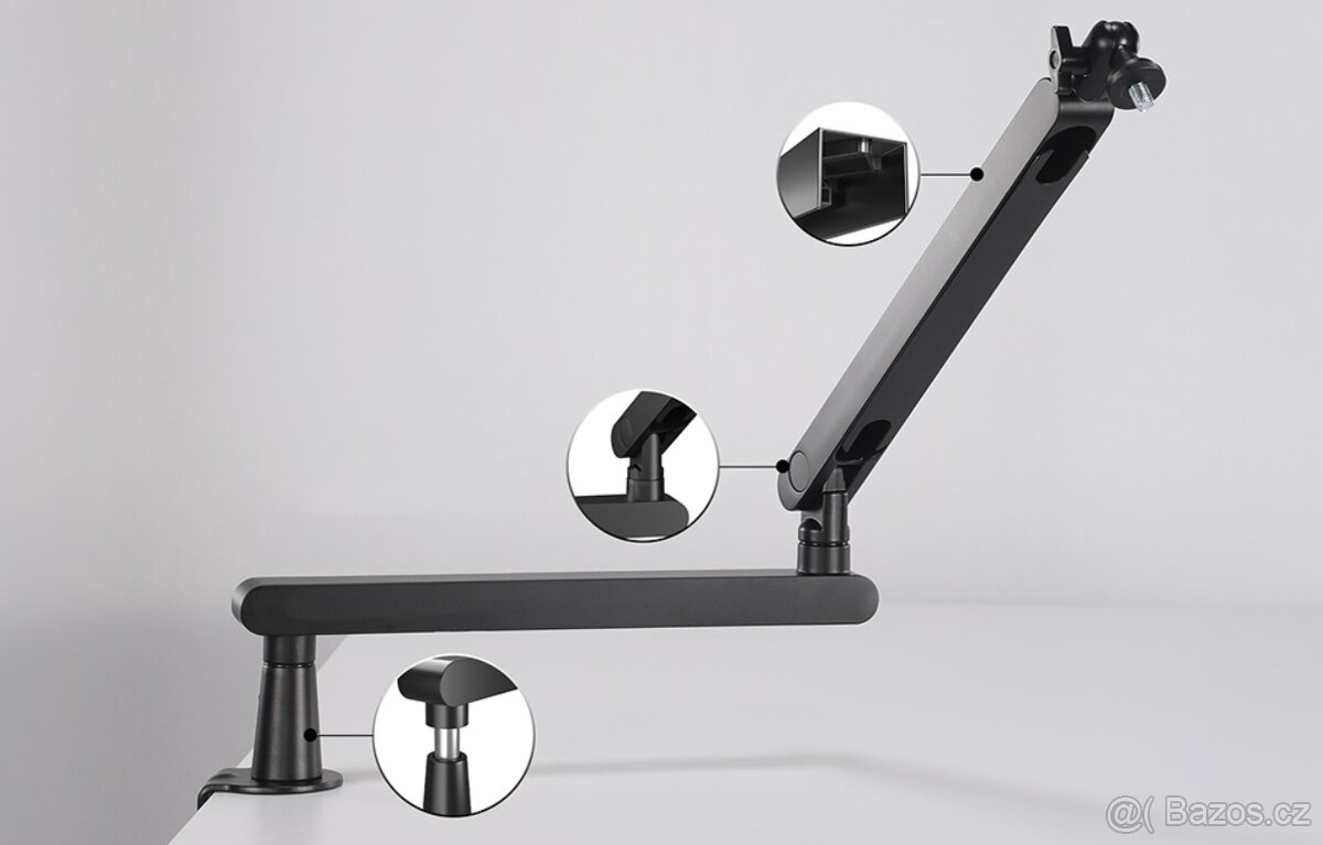 Prodám podcastový mikrofon RODE PODMIC + držák/ rameno maono - 4