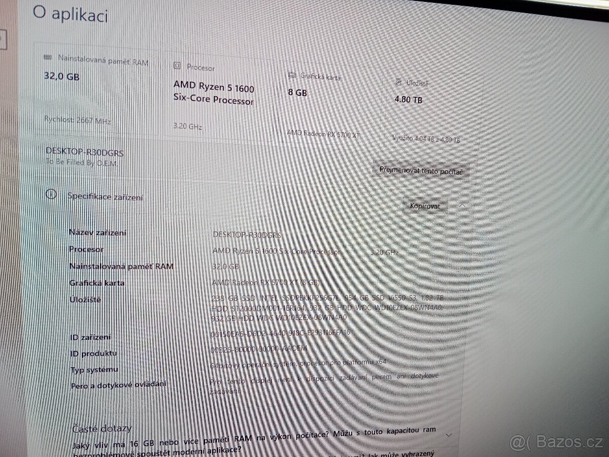 Herní PC Ryzen5 1600 Windows 10 - 4
