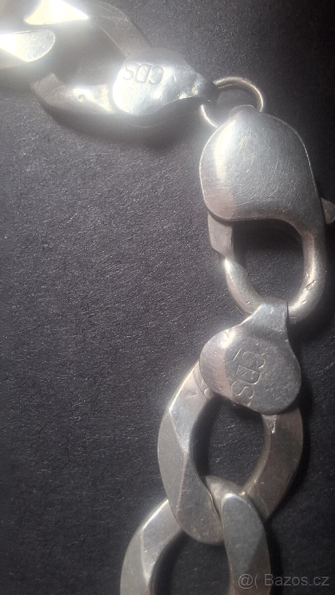 Masivní stříbrný řetěz ryzost 925/1000 - 4