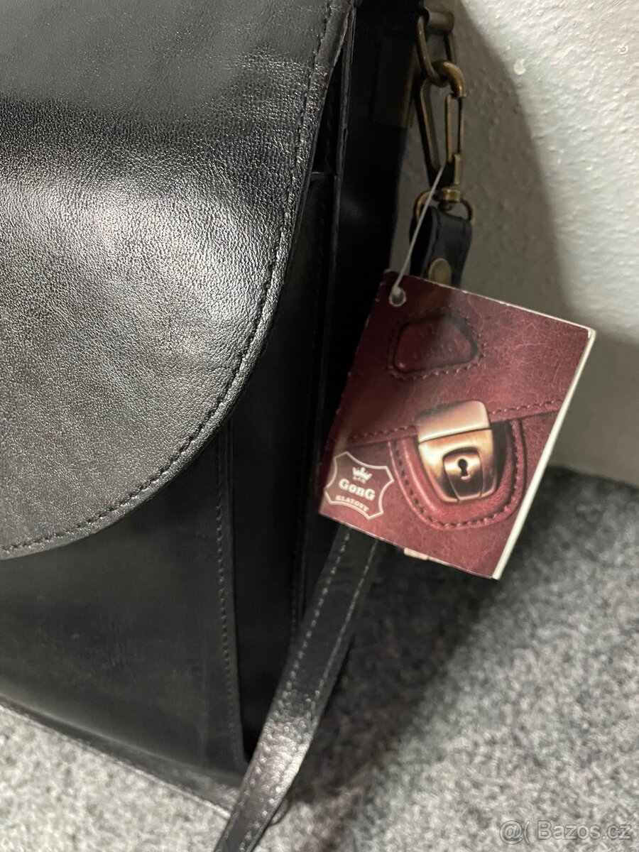 Černá kožená manažerská aktovka - 4