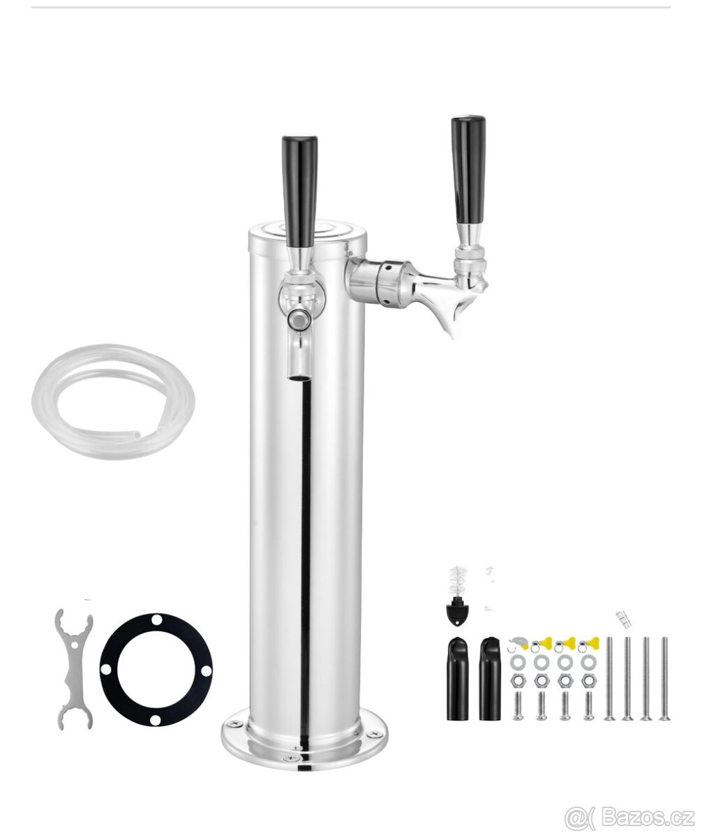 Výčepní stojan (pípa), dva pákové kohouty, dva okruhy. - 4