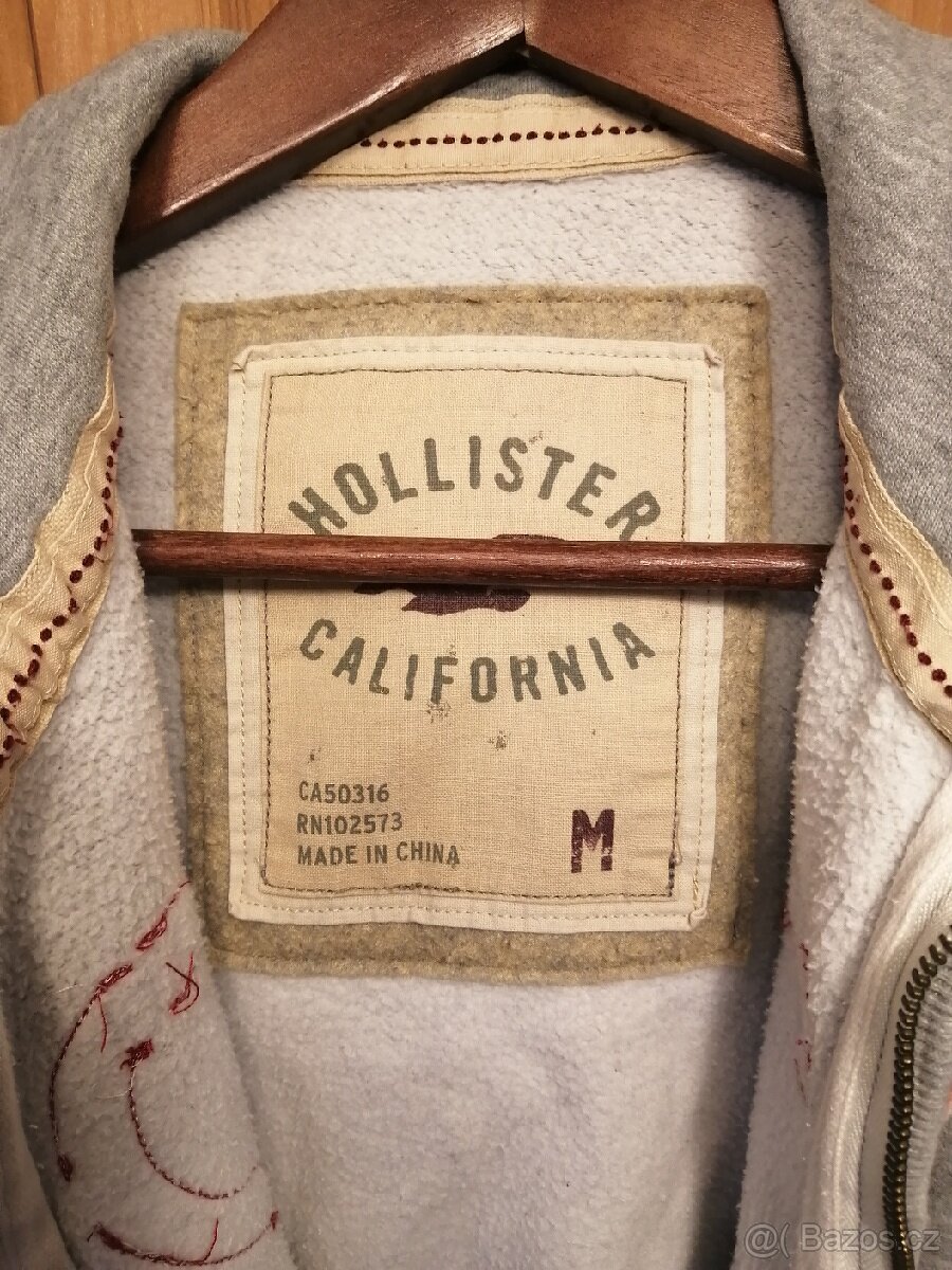 Hollister pánská mikina - velikost M šedá - 4