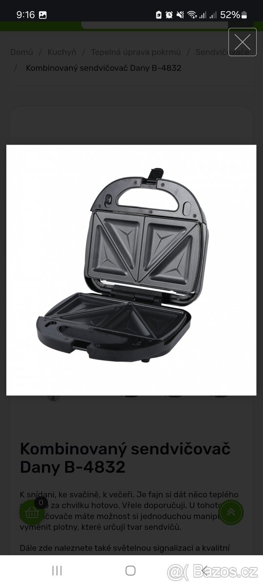 Toustovač, Sendvičovač Dany B-4832 - 4