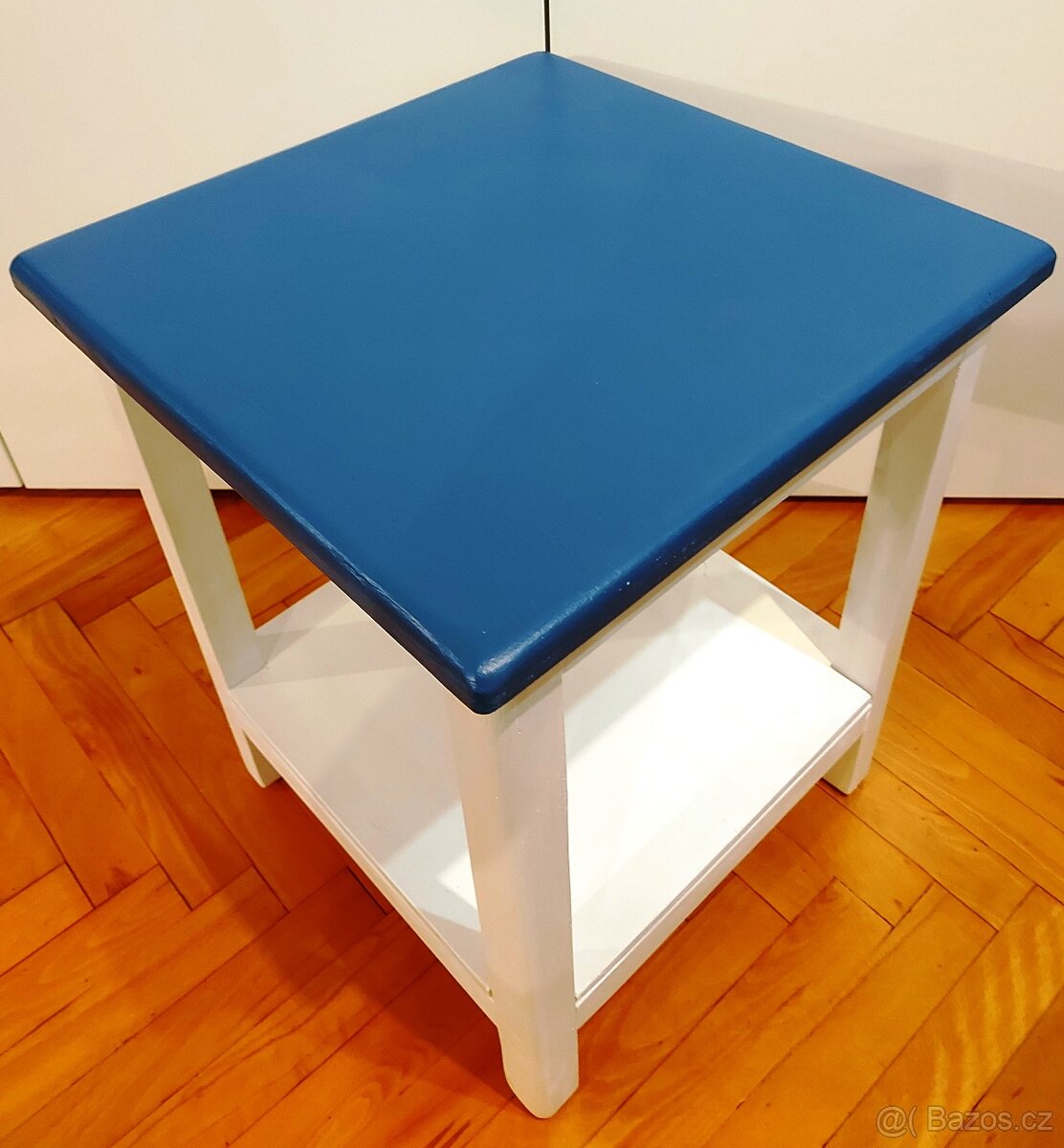 Stolička (štokrle) 40x40x53cm modrobílá - 4