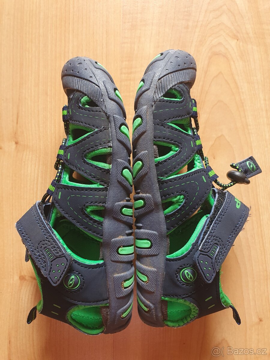 šedo-zelené sandály boty loap 33 - 4