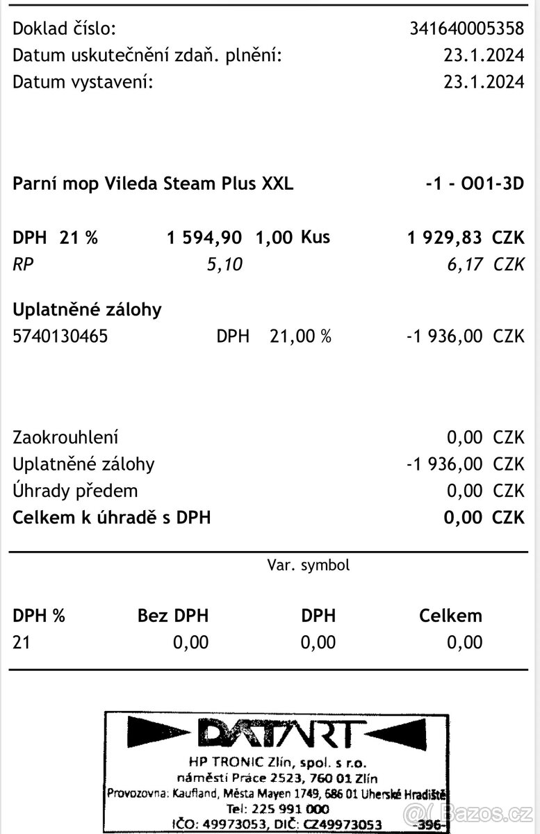 Parní mop Vileda Steam Plus XXL - 4