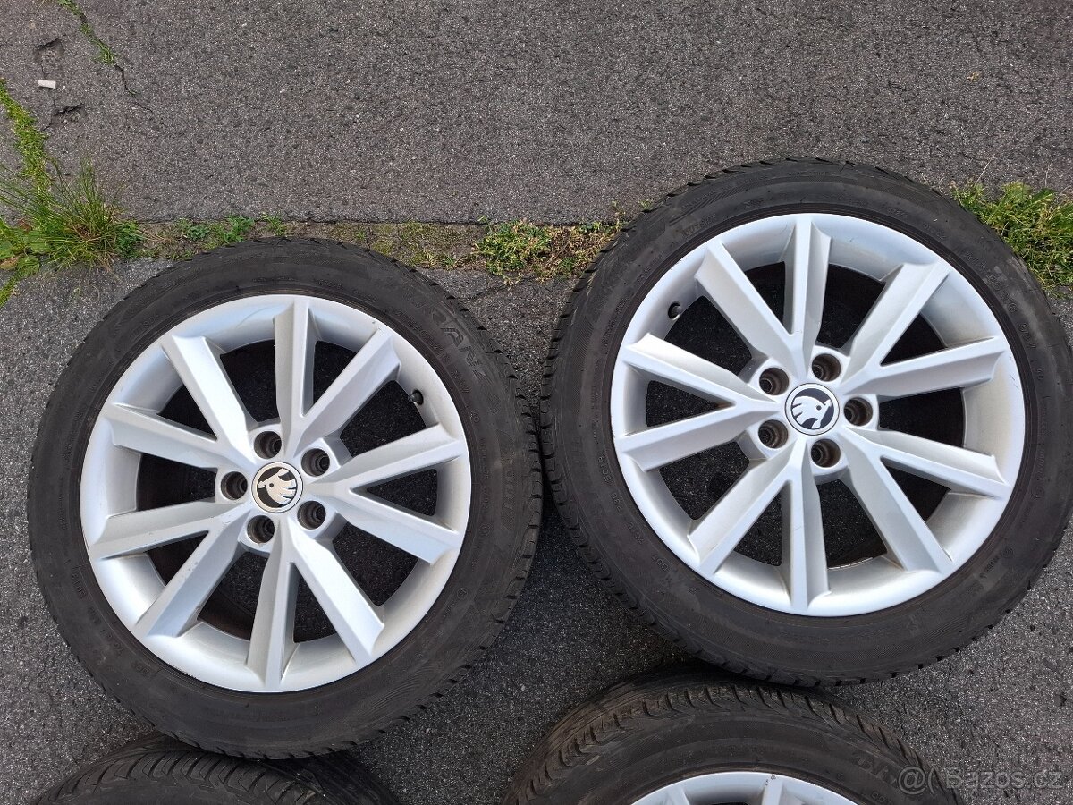 Alu kola 16" Skoda Antia 5x100 s pneu 215/45R16 - 4