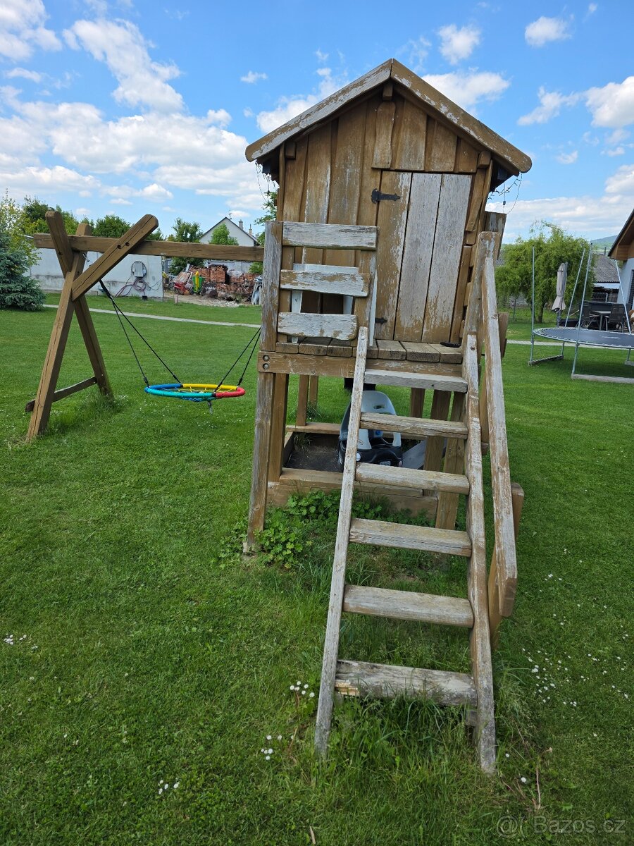 Dětský zahradni domek se skluzavkou - 4