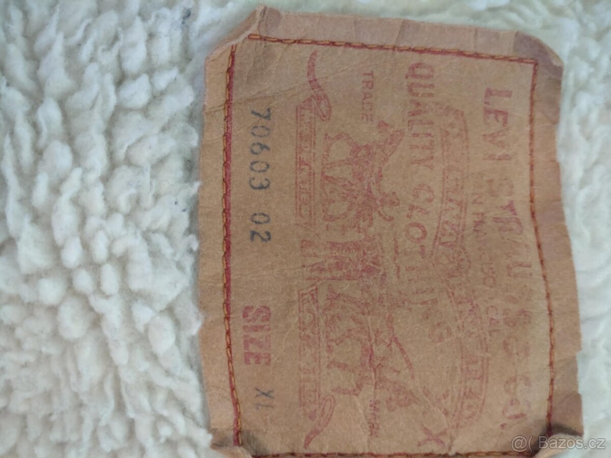 RIFLOVÁ BUNDA LEVI'S KOŽÍŠEK XL - 4