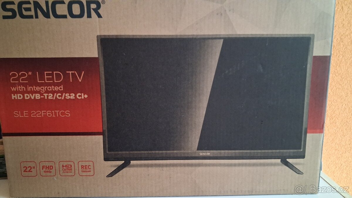 Prodám TV Sencor 22“ (56 cm) HD DVB T2,C,S2 satelit - 4