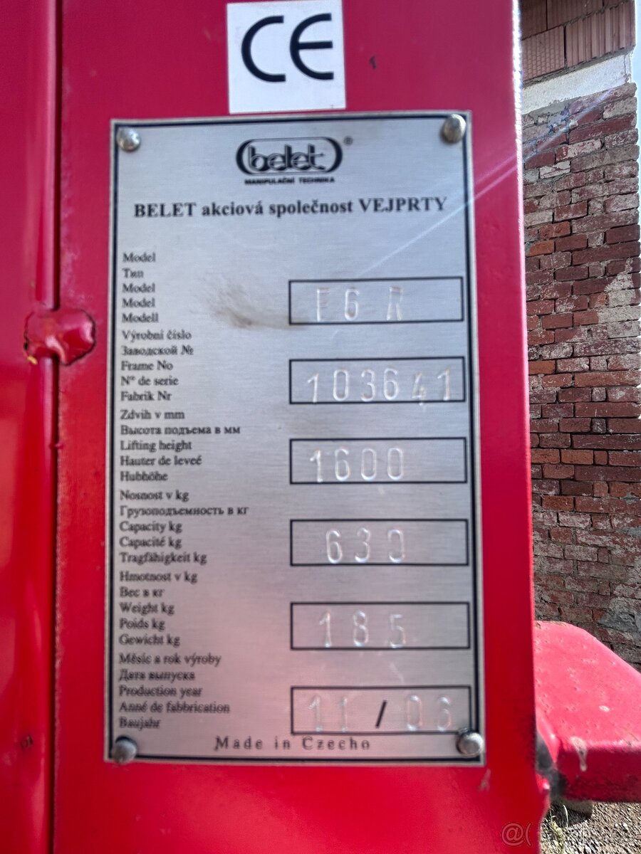Vysokozdvižný paletový vozík Belet - 4