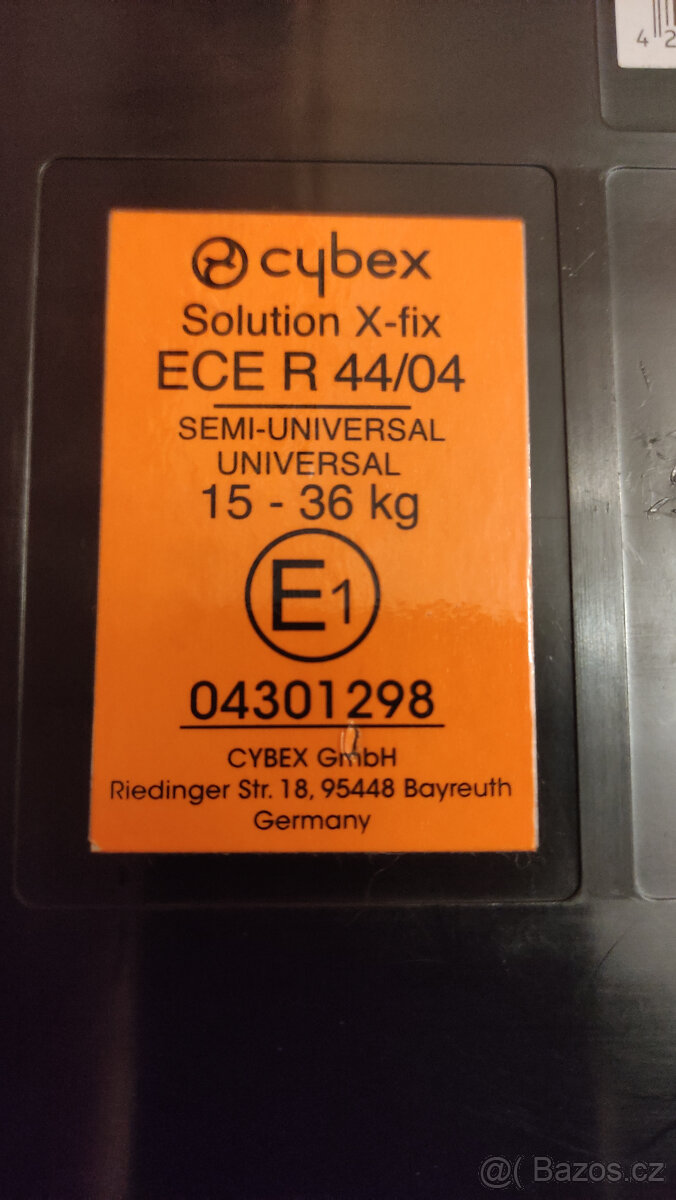 Autosedačka Cybex Solution X-fix 15-36kg - 4