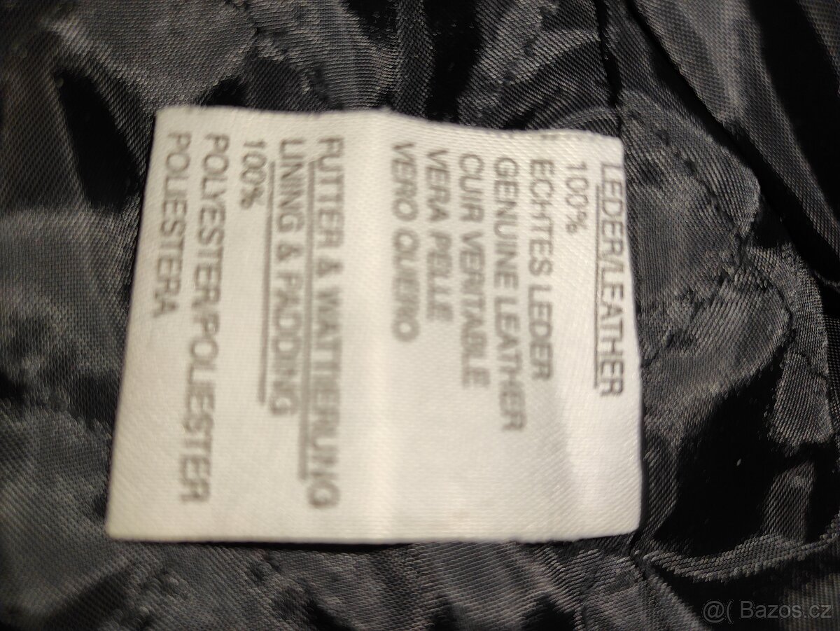 Černá kožená pánská bunda - 4