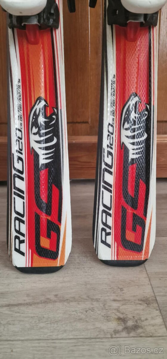 NEJKVALITNĚŠÍ DĚTSKÉ LYŽE Völkl 120CM,TOP STAV,PC 9.000KČ - 4