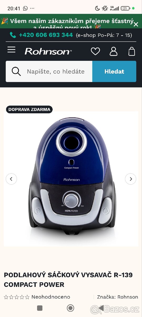 Vysavač Rohnson Compact power - 4