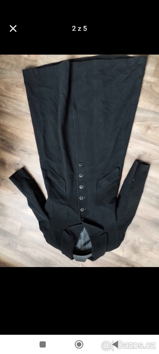 Dámský dlouhý černý kabát - 4