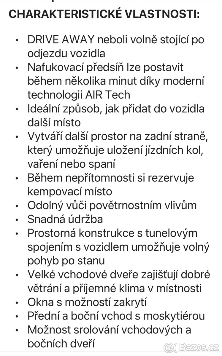 Nafukovací předstan na dodávku - 4