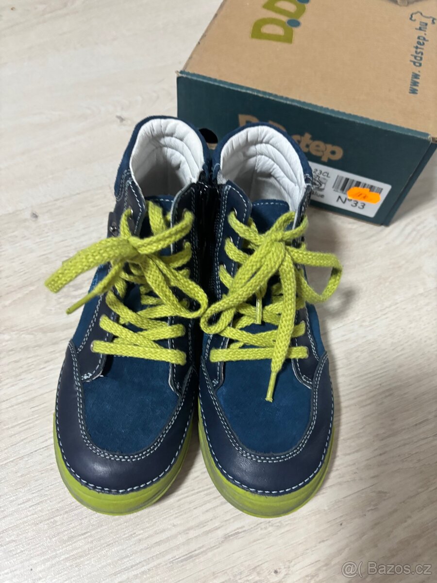 Celoroční kožené boty D.D.Step vel.33 - 4