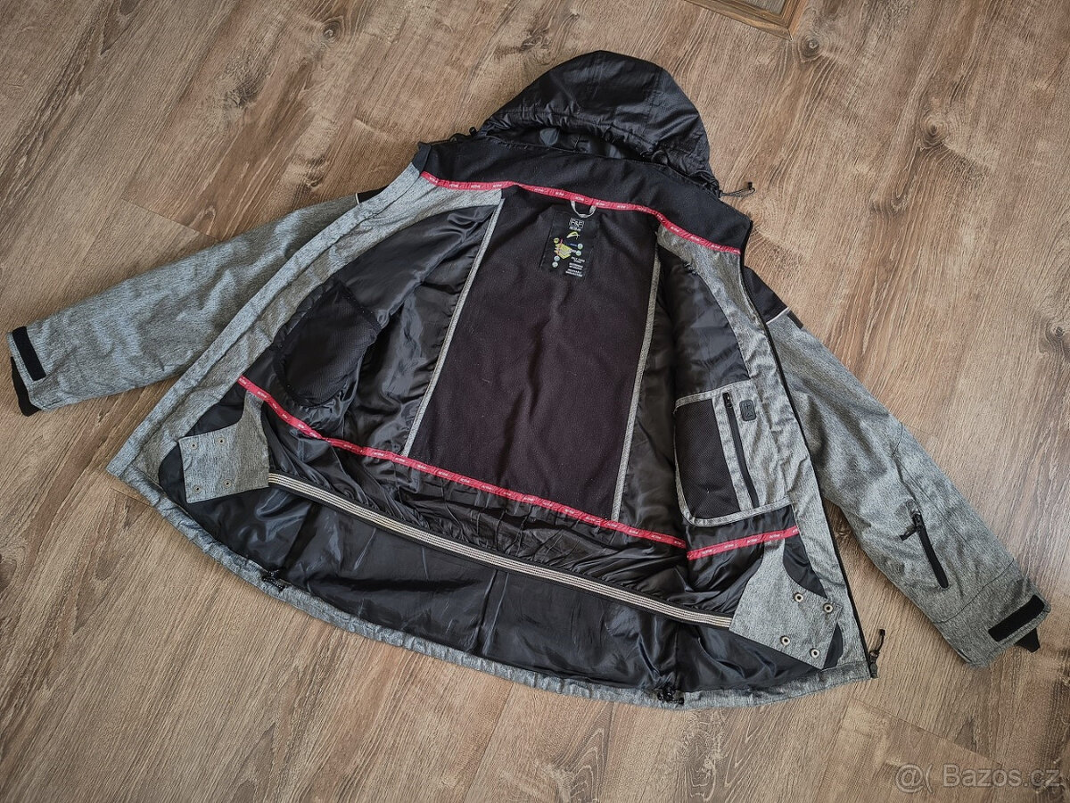 Pánská zimní lyžařská bunda F&F šedá černá vel.L - 4