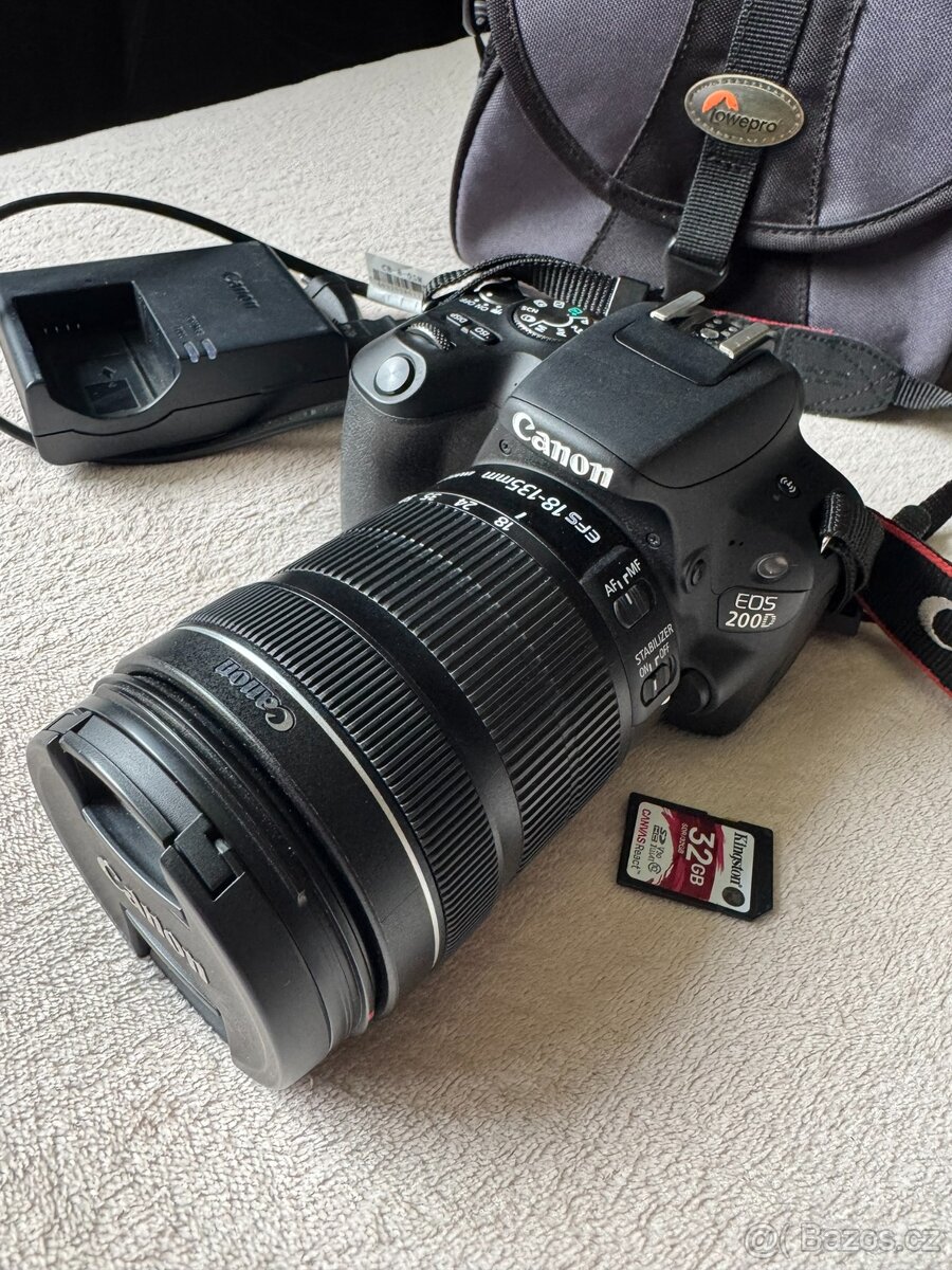 Canon EOS 200D+ objektiv 18-135 mm Image stabilizer+ brašna - 4