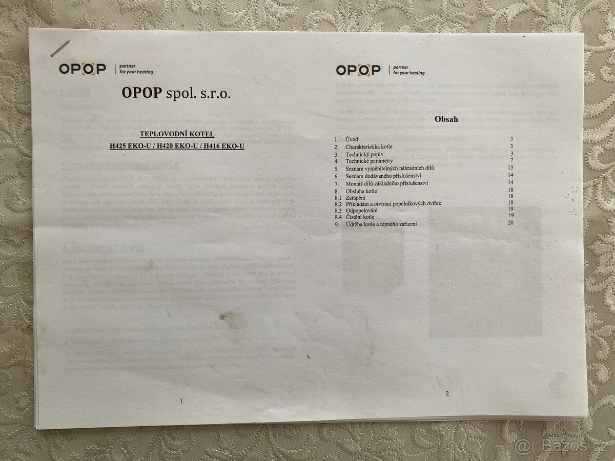 Kotel Opop H420eko emisní třída 3 - 4