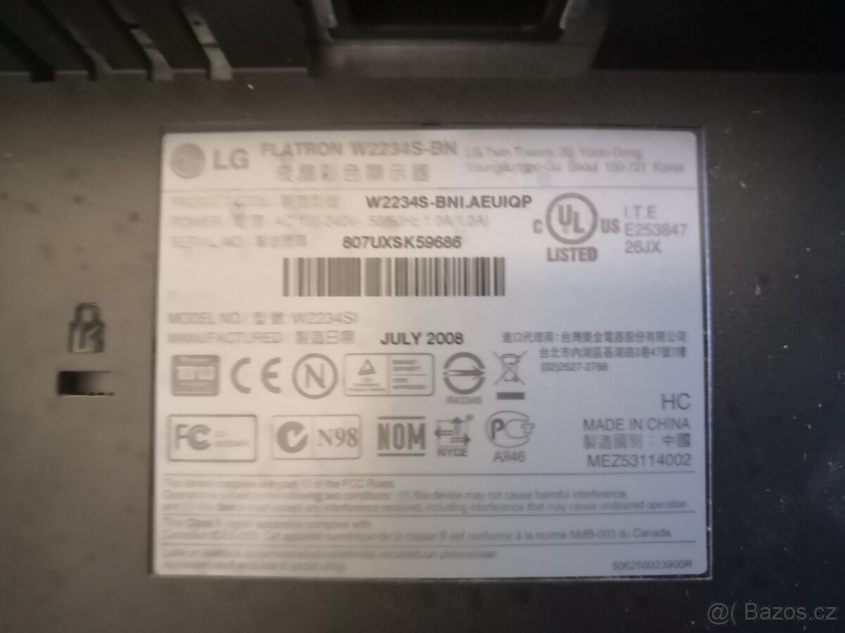 Monitor LG Flatron W2234S-BN - 4