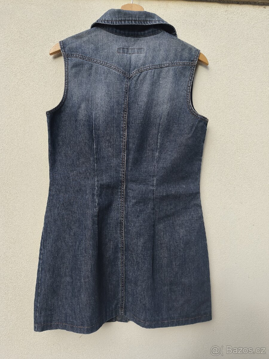 Džínové šaty vel. 38 a XL - 4