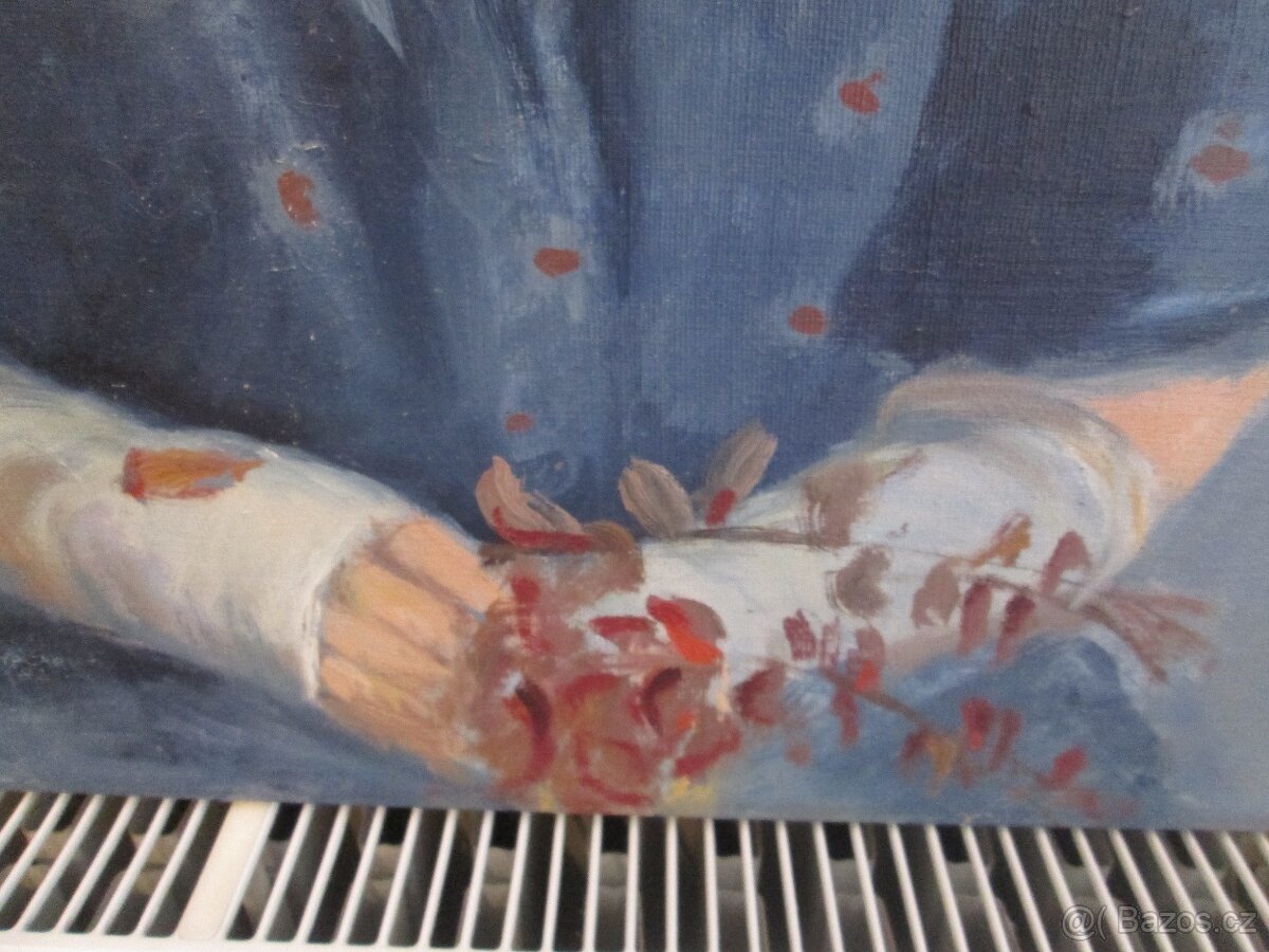 Obraz dívky na plátně - 4