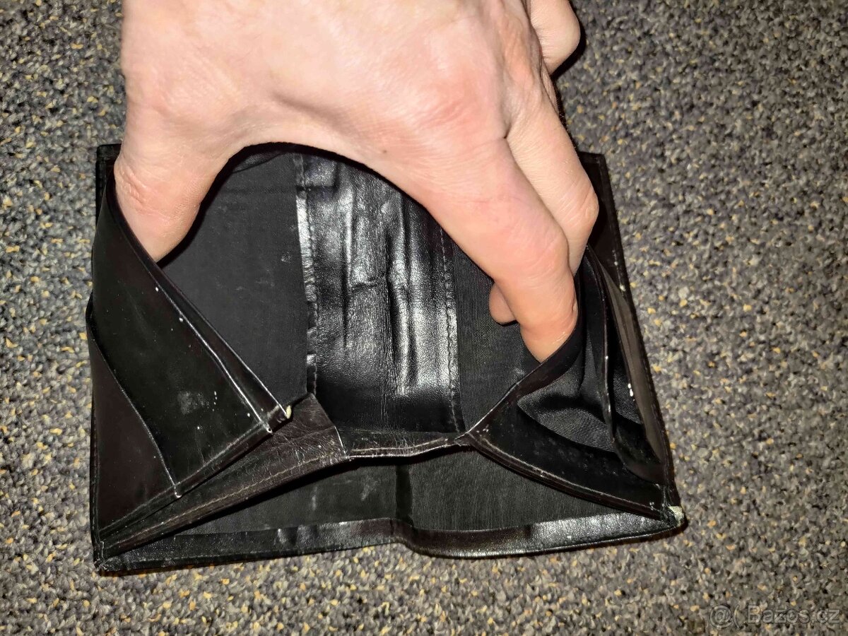 Peněženka pánská, kožená, černá - 4