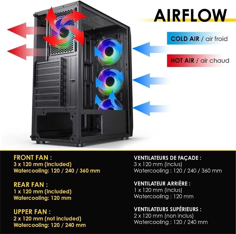 PC skříň EMPIRE GAMING RUBY ARGB Mid-Tower - 4