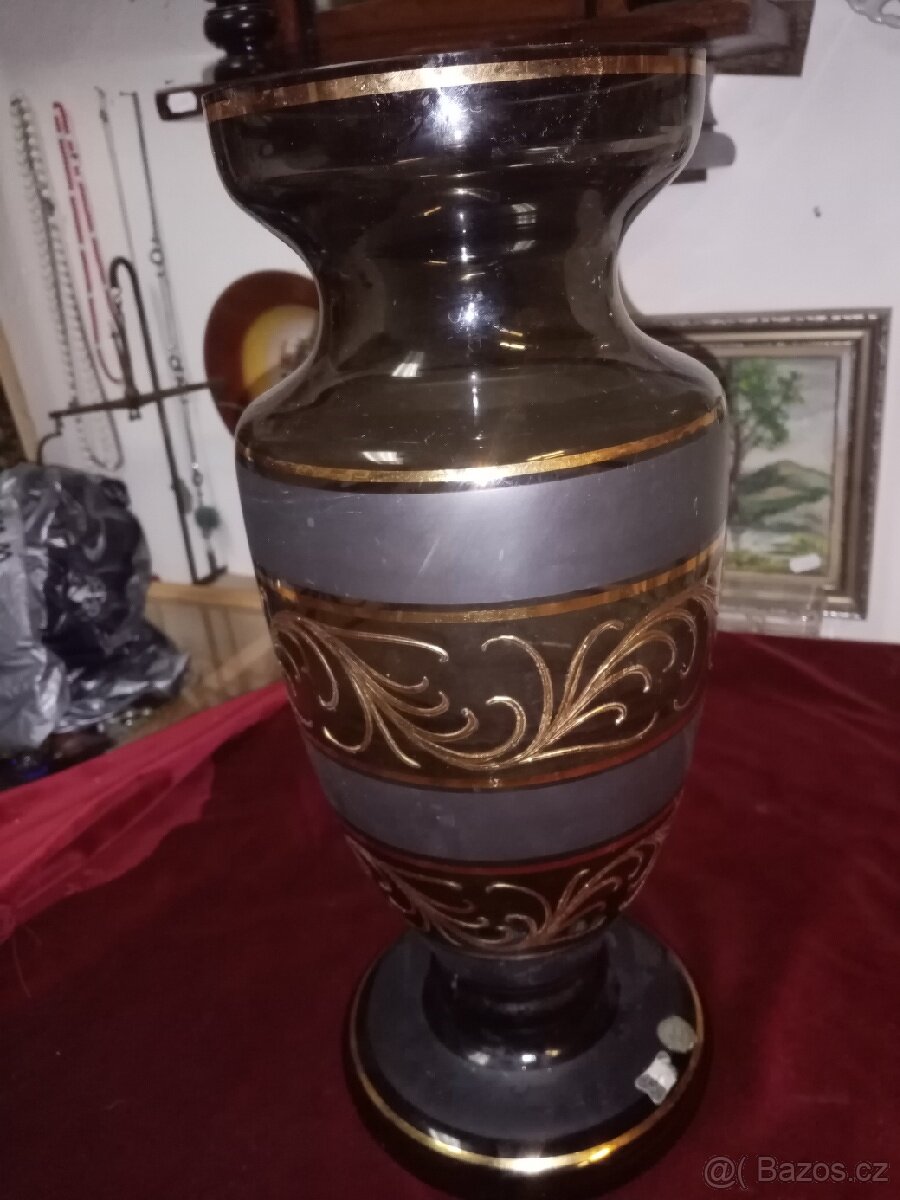 Starožitná skleněná váza nepoškozená - 4