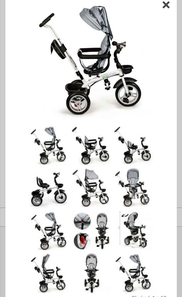 Tříkolka s otočným sedadlem ECOTOYS - 4