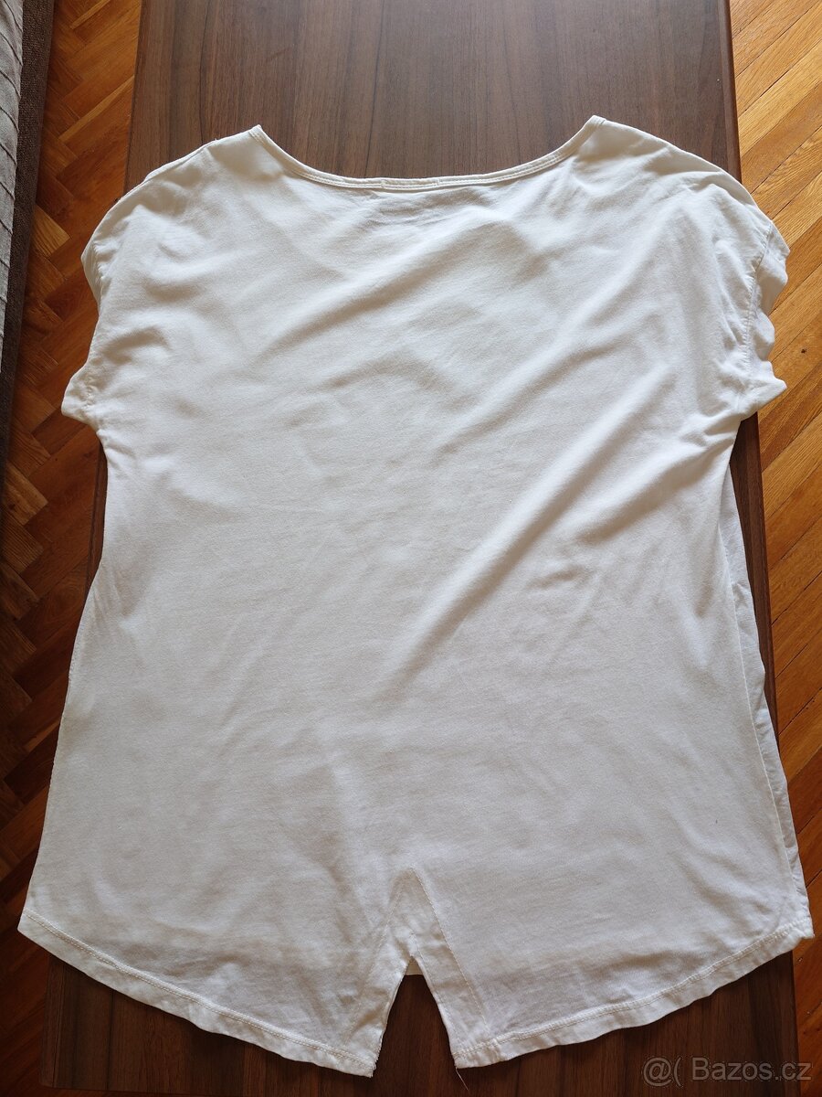 Bílé italské tričko s krátkým rukávem - 4