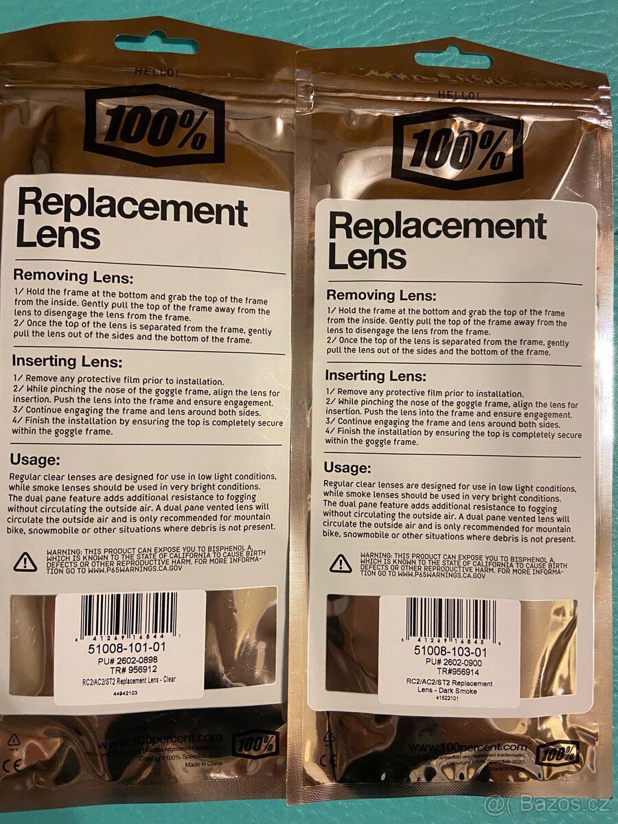 Prodám originální náhradní skla na moto brýle - 4