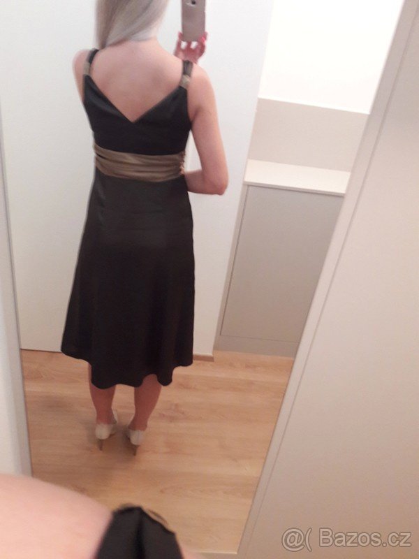 Nove hnede satenove plesove spolecenske saty Reserved - 4