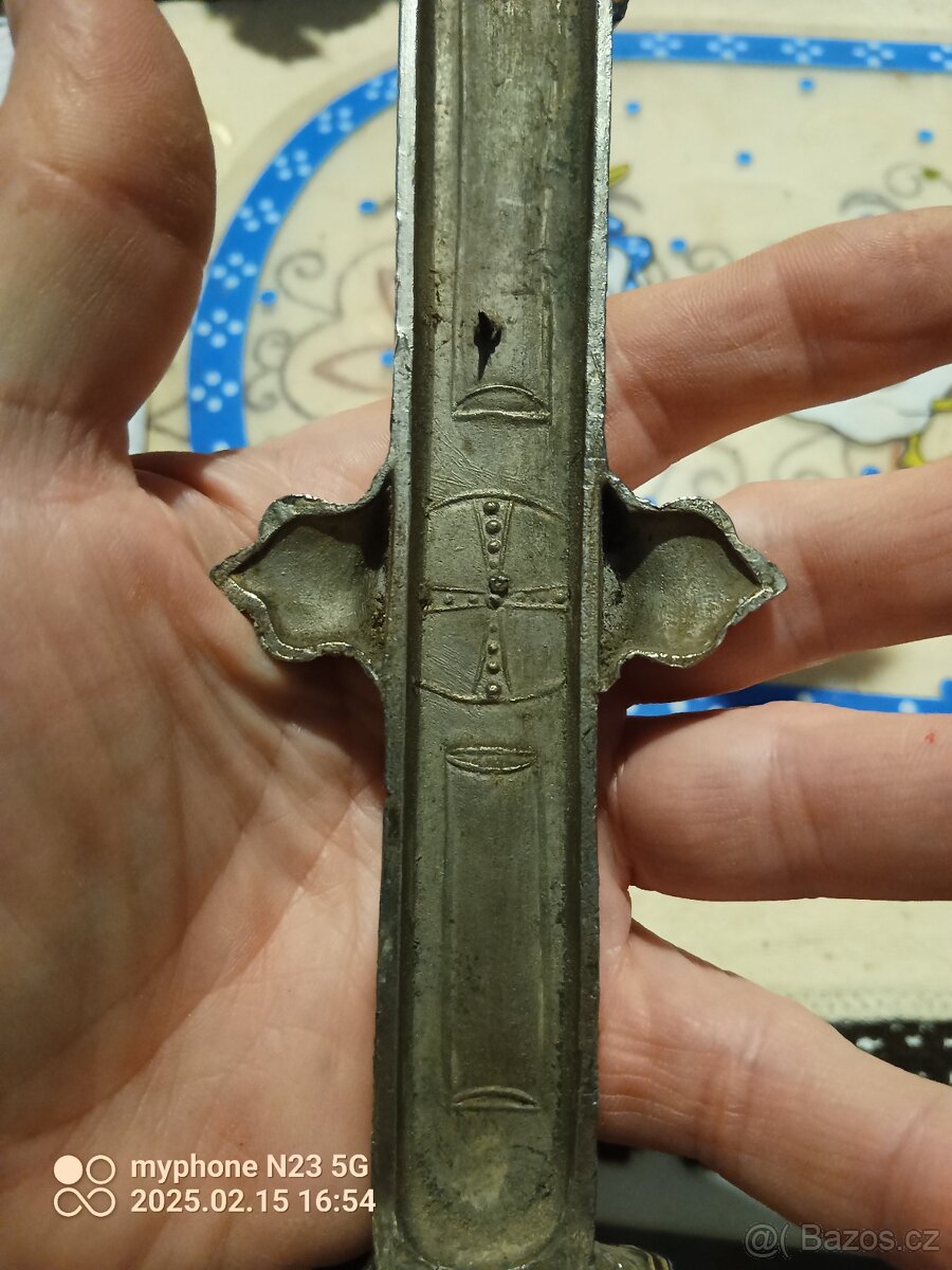 Krize krucixy,svícny poniklovane - 4