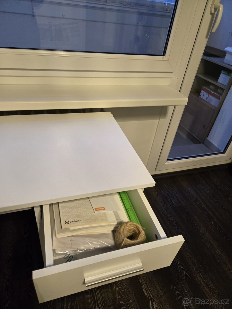 Psací stůl - bílý - 4