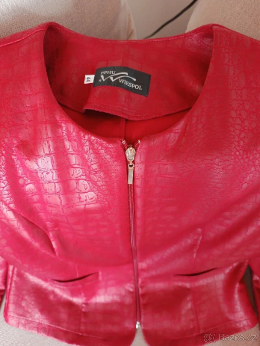 Krásné vín.červ.sako v.44 nové - 4