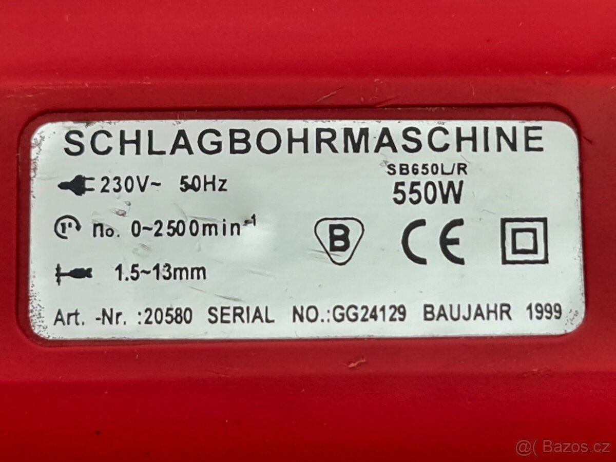 Příklepová vrtačka SB650L/R - 4