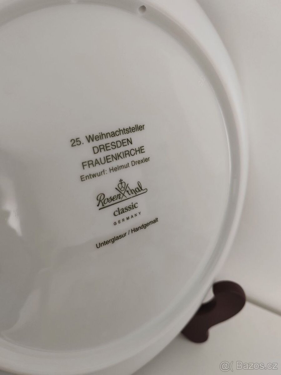 Vánoční porcelánový talíř od Rosenthal série "Classic" - 4